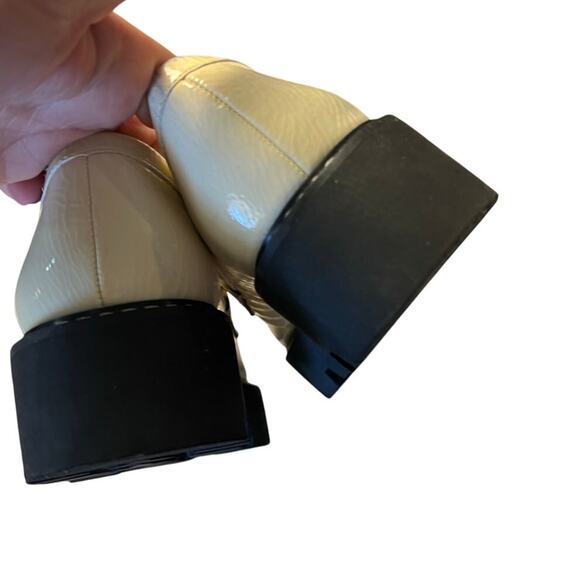 Franco Sarto Balin White Patent Leather Platform Lug Sole Loafers Size 6.5 - Picture 8 of 10